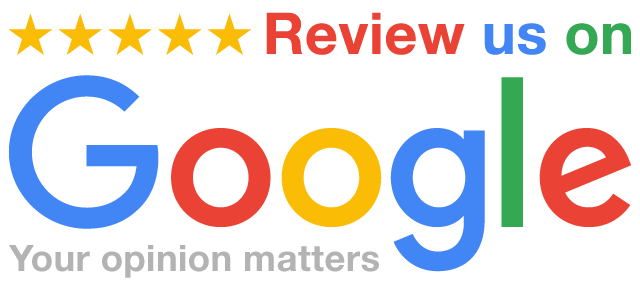 A graphic reading: Review us on Google! Your opinion matters!